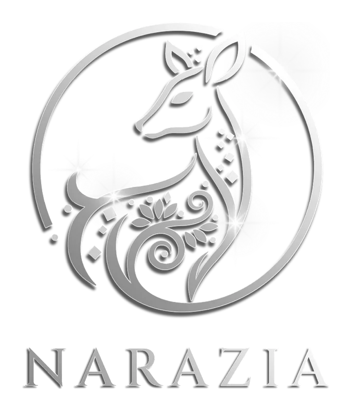 Logo mark ของ NARAZIA บนพื้นสว่าง