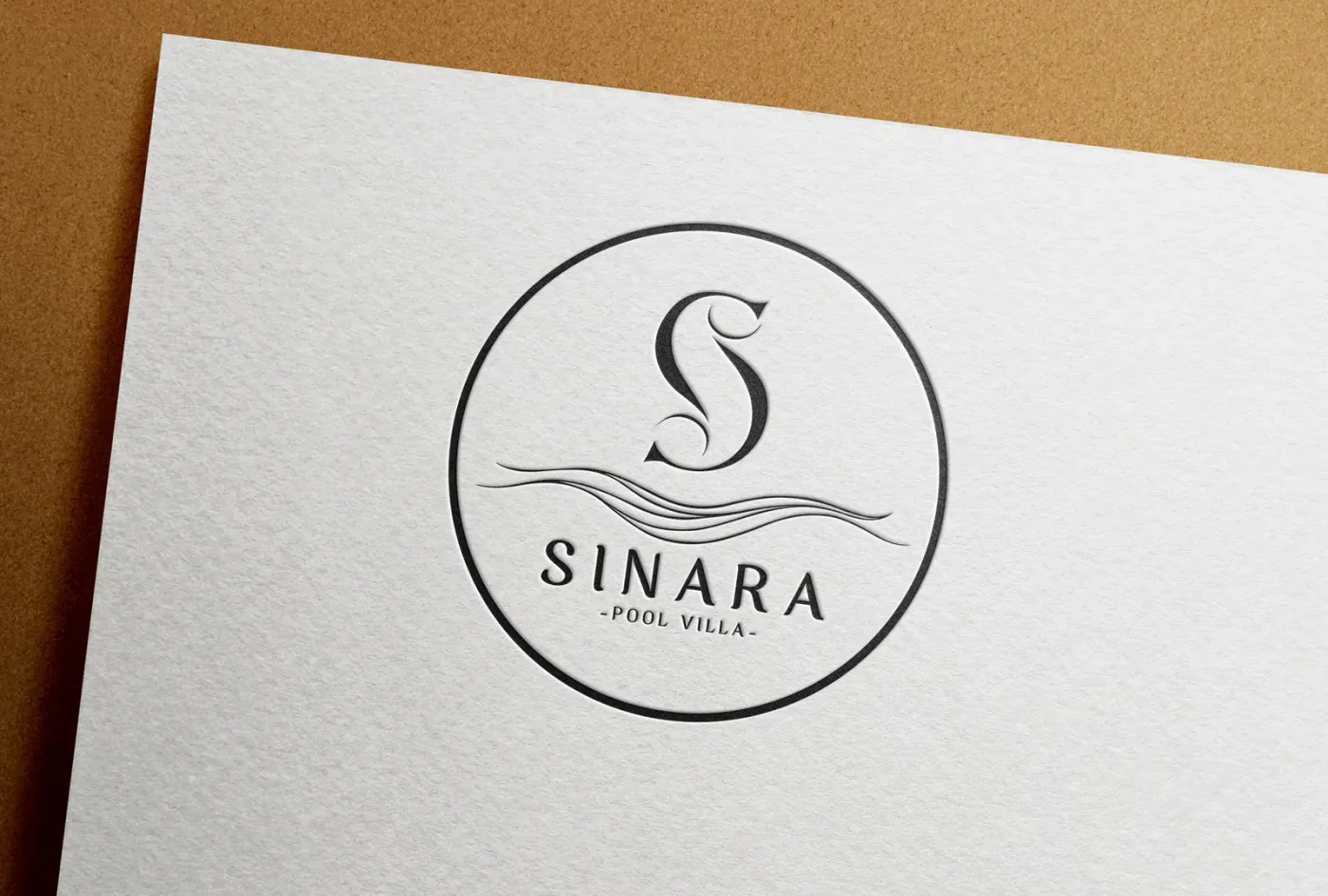 Application of the Sinara Pool Villa brand identity