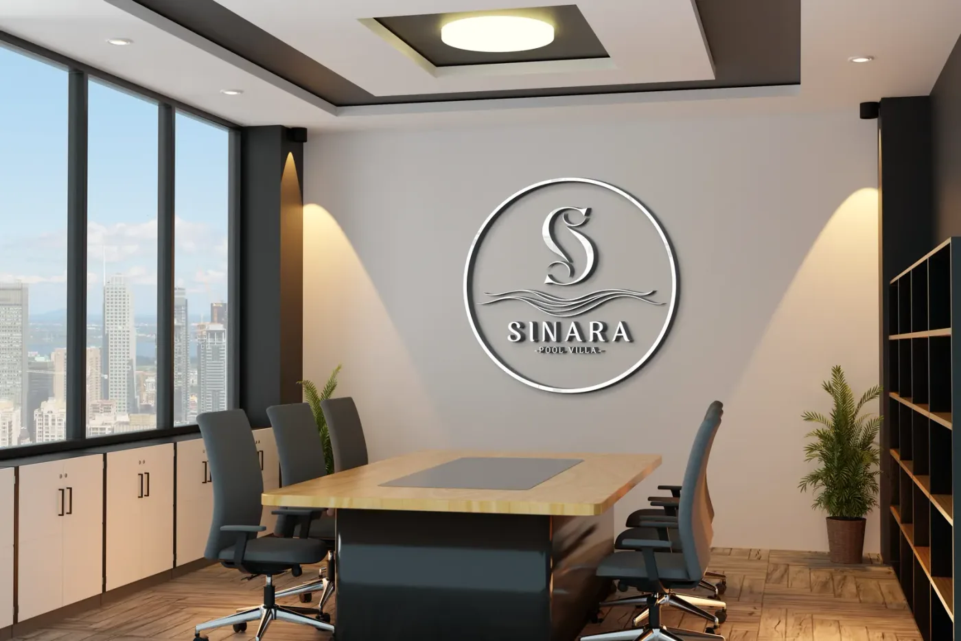 Application of the Sinara Pool Villa brand identity