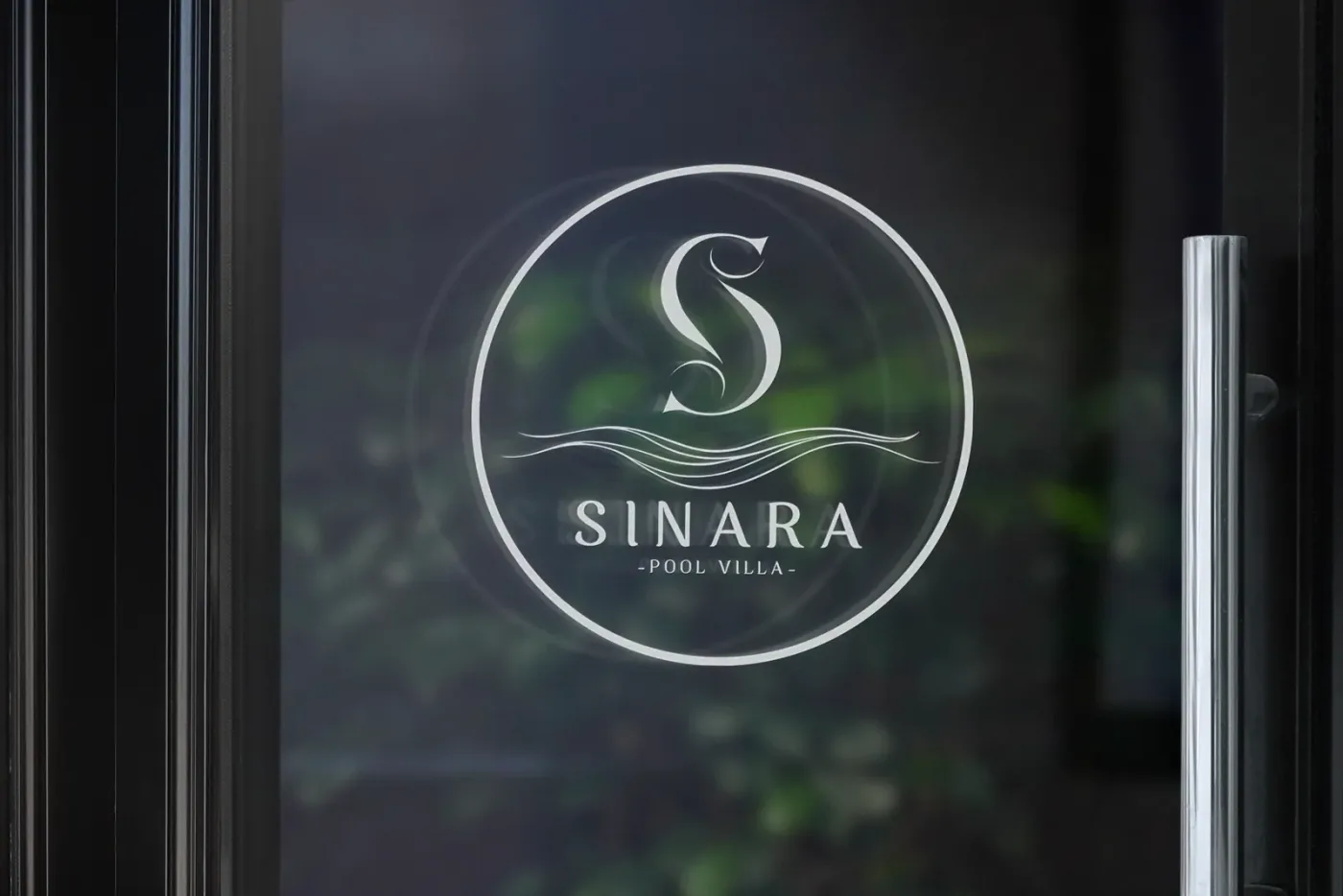 Application of the Sinara Pool Villa brand identity