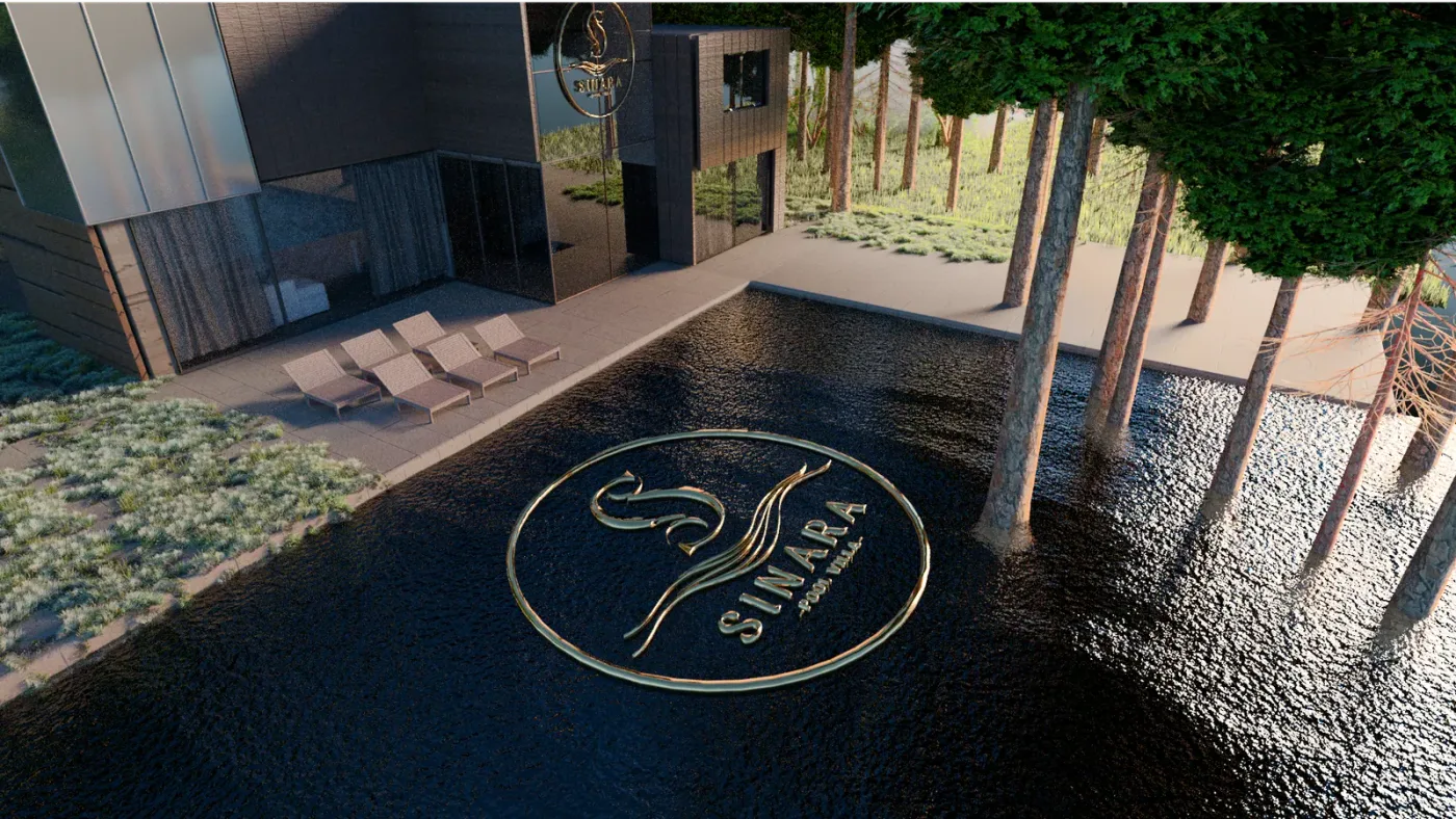 Application of the Sinara Pool Villa brand identity