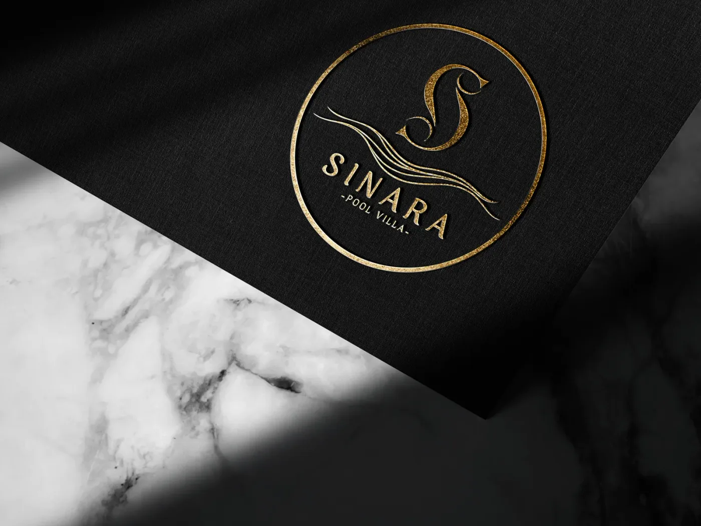 Application of the Sinara Pool Villa brand identity