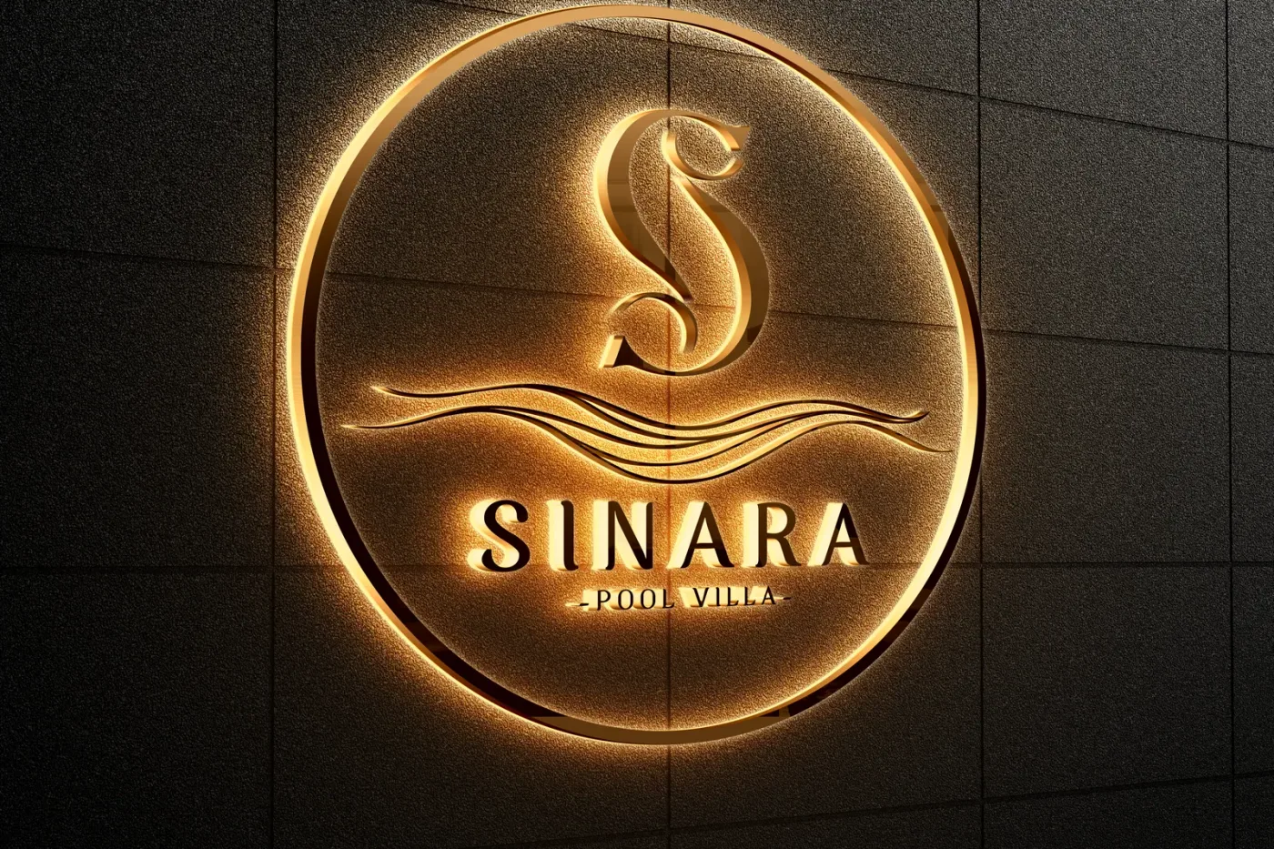 Application of the Sinara Pool Villa brand identity