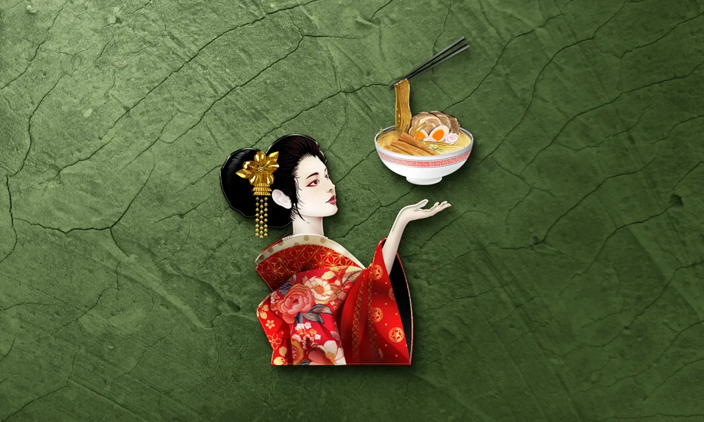 Application of the Madam Shin Ramen brand identity