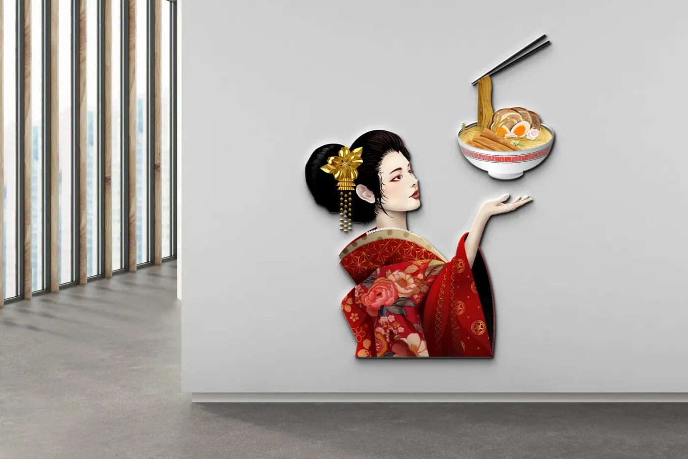 Application of the Madam Shin Ramen brand identity