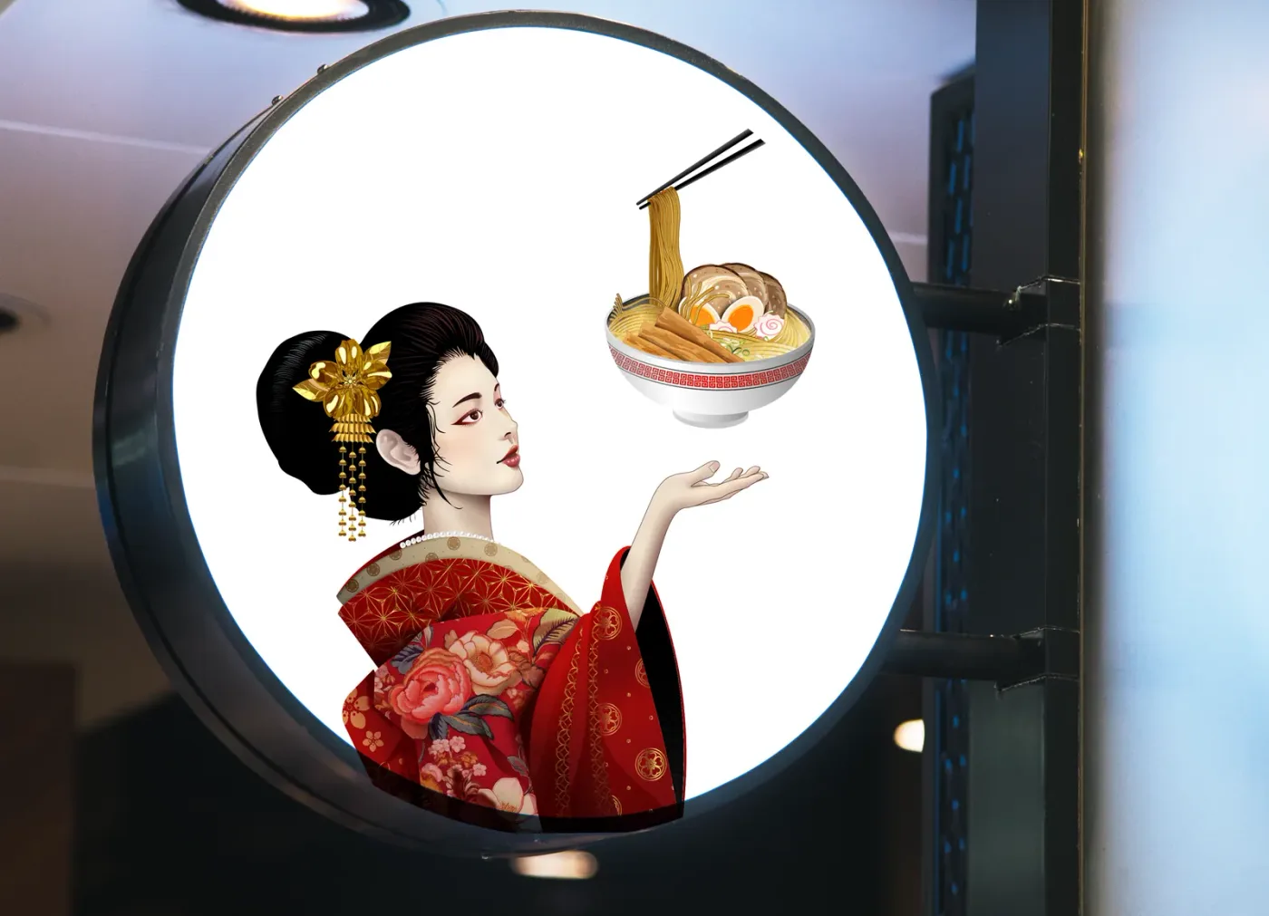 Application of the Madam Shin Ramen brand identity