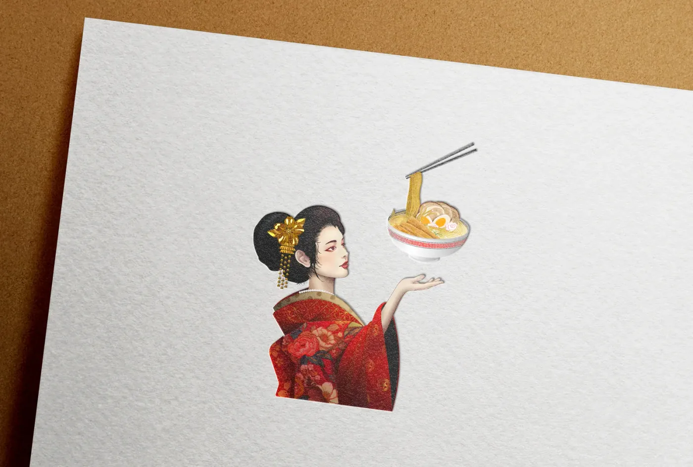 Application of the Madam Shin Ramen brand identity