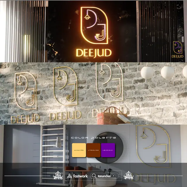 DEEJUD Logo & Brand Identity Minimal for Lifestyle — TILL Design