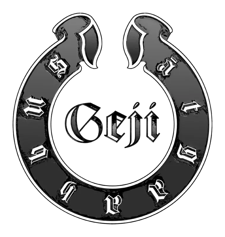 Logo mark ของ Geji บนพื้นสว่าง