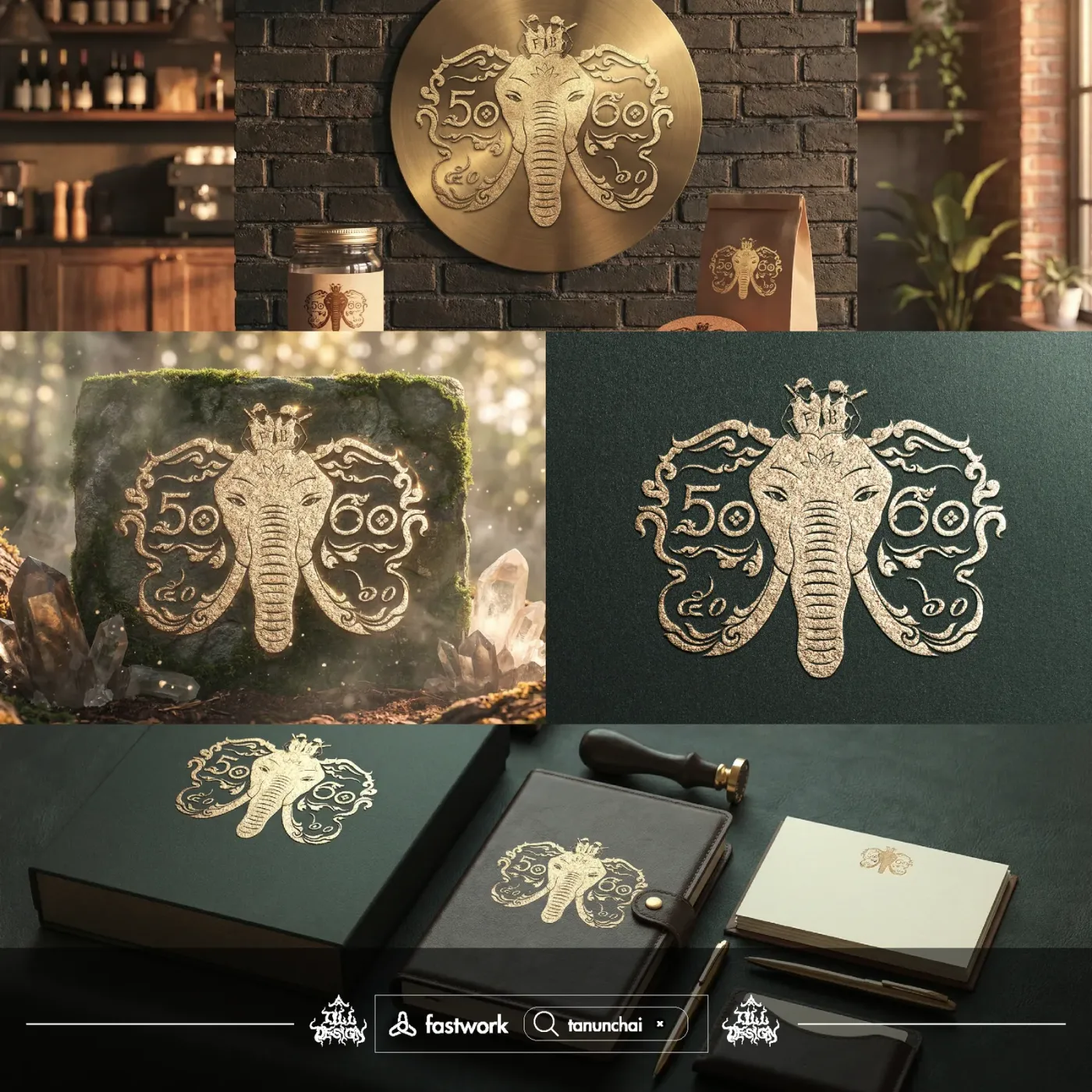 ภาพรวมงานออกแบบโลโก้และอัตลักษณ์แบรนด์ Birthday Design