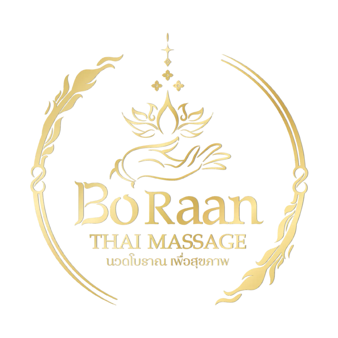 Application of the Bo Raan Thai Massage brand identity