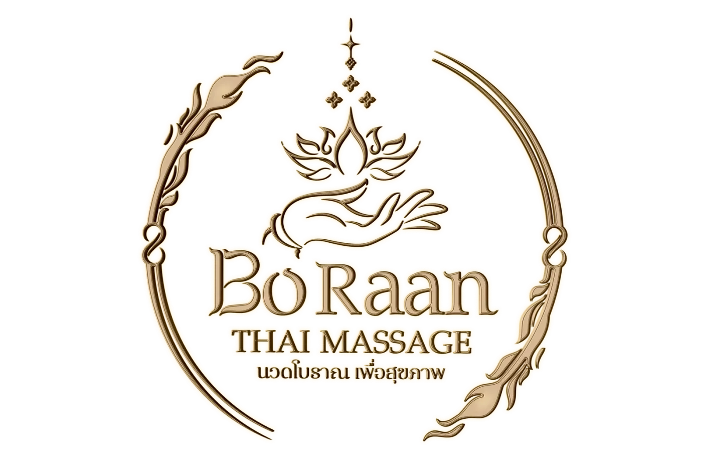 Application of the Bo Raan Thai Massage brand identity