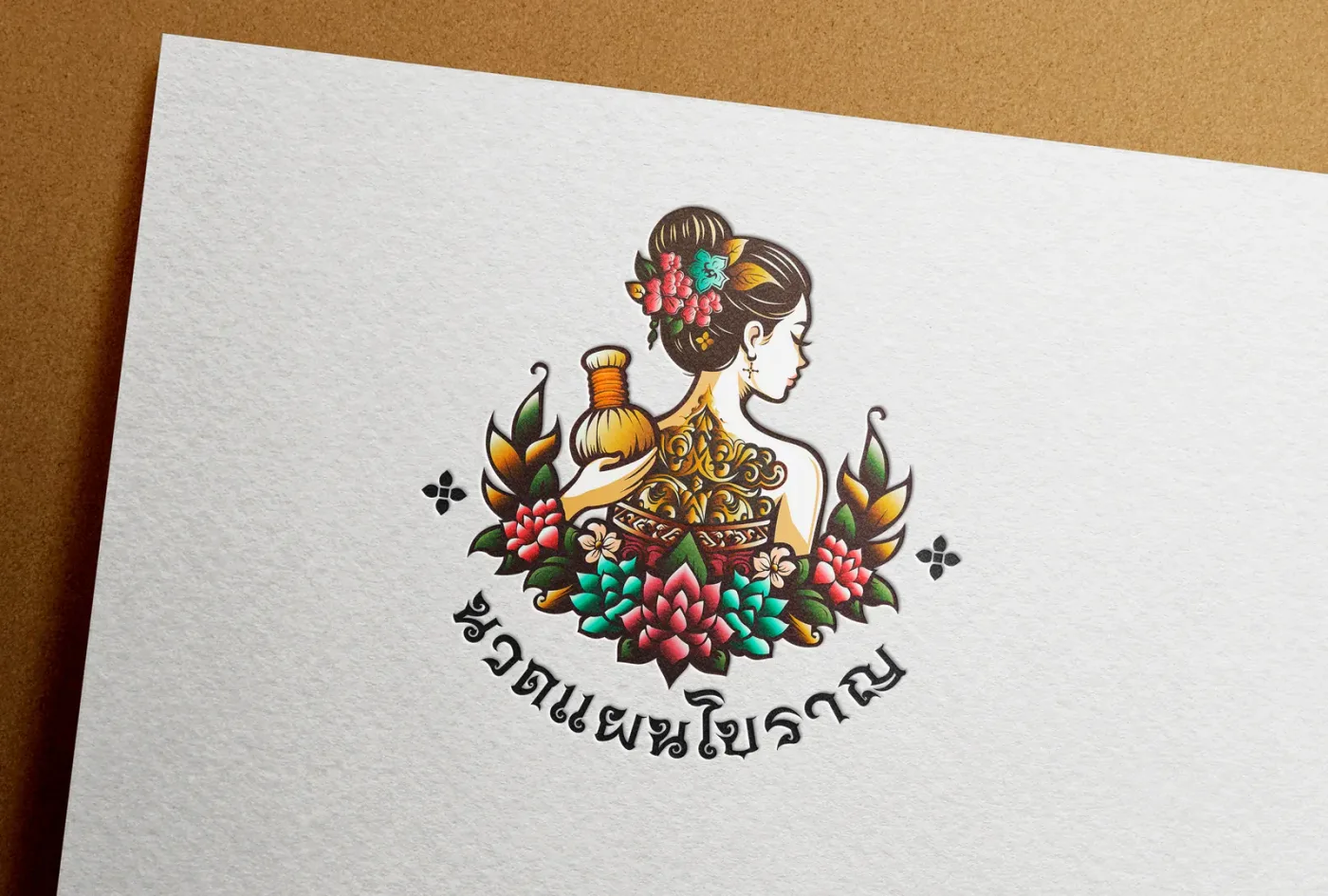 Application of the Traditional Thai Massage brand identity