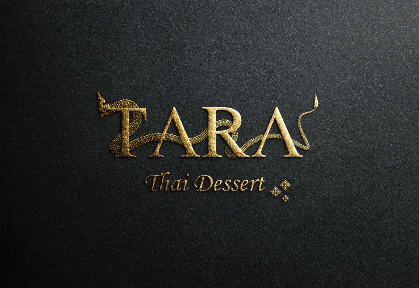 Application of the TARA Thai Dessert brand identity