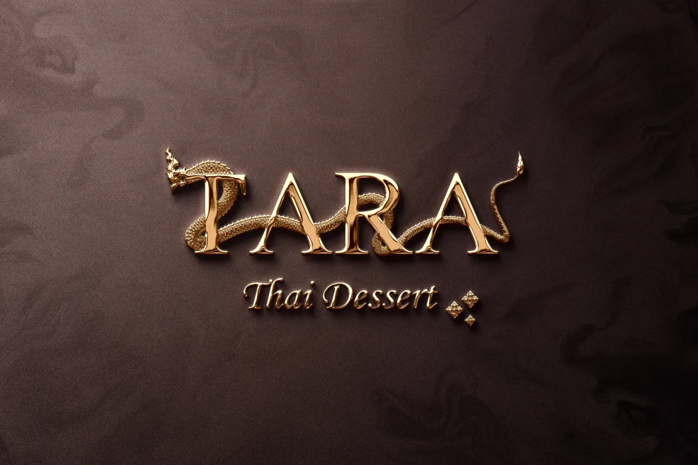 Application of the TARA Thai Dessert brand identity