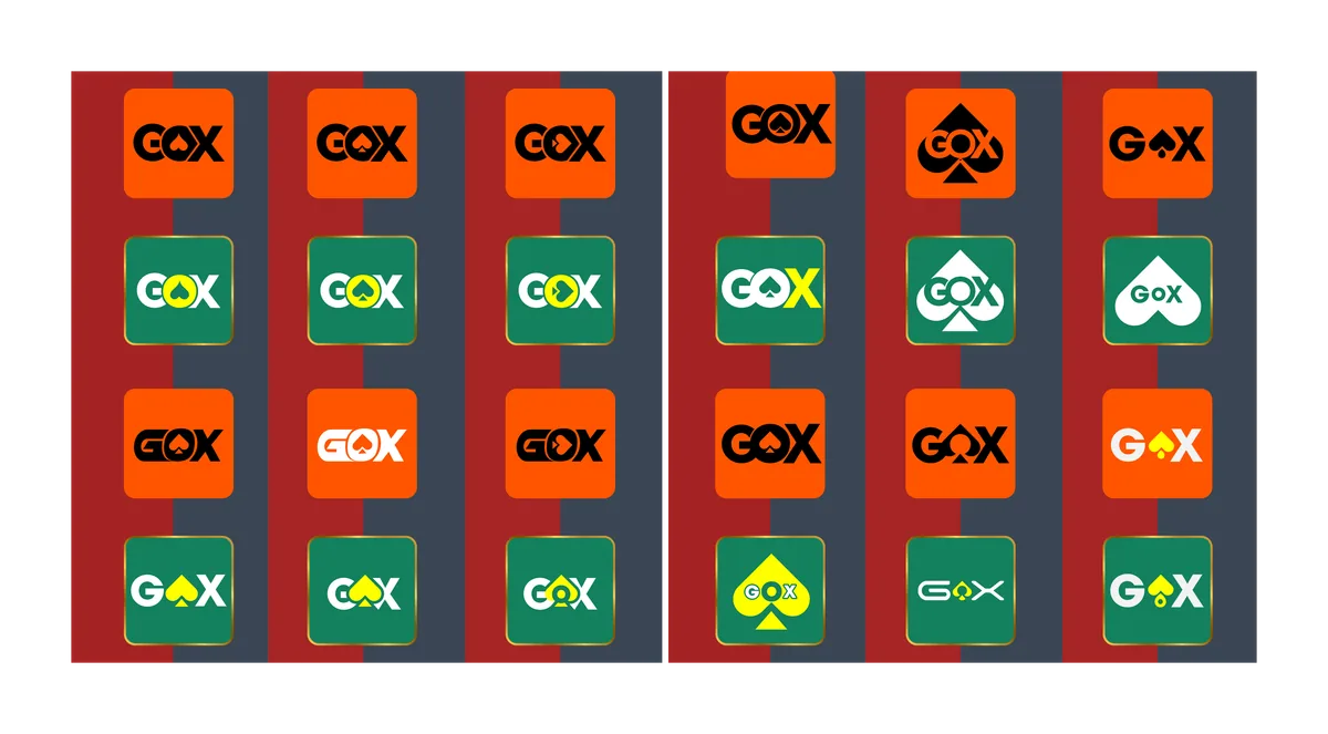 Logo mark ของ Gox บนพื้นสว่าง