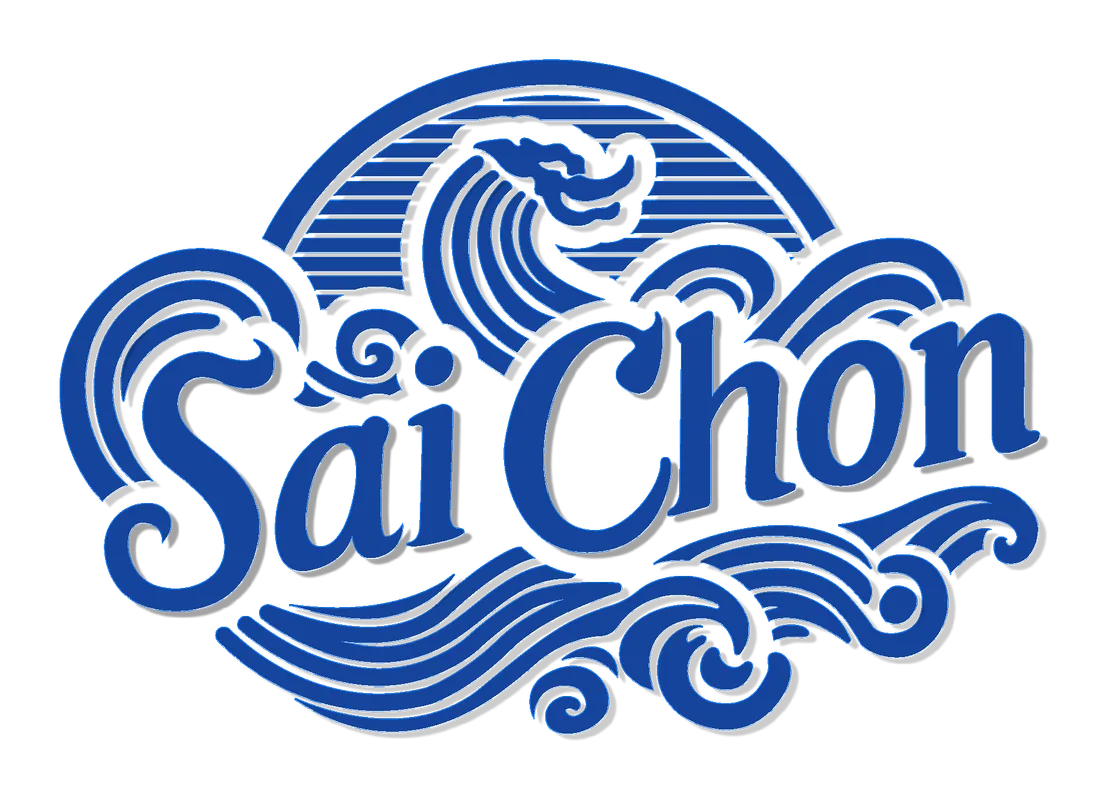 Logo mark ของ Sai Chon บนพื้นสว่าง