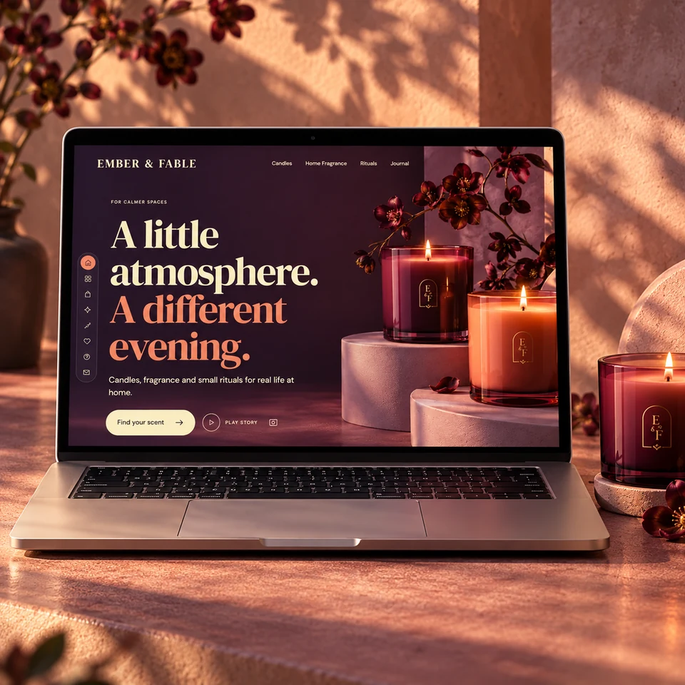 Mockup EMBER & FABLE