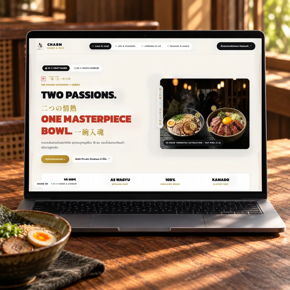 Mockup CHARM Ramen & Rice