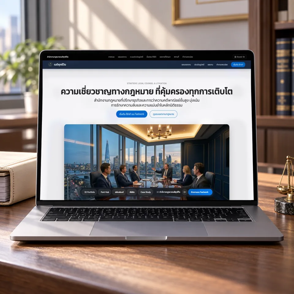 Mockup สำนักงานกฎหมายเนติศุภชีวิน
