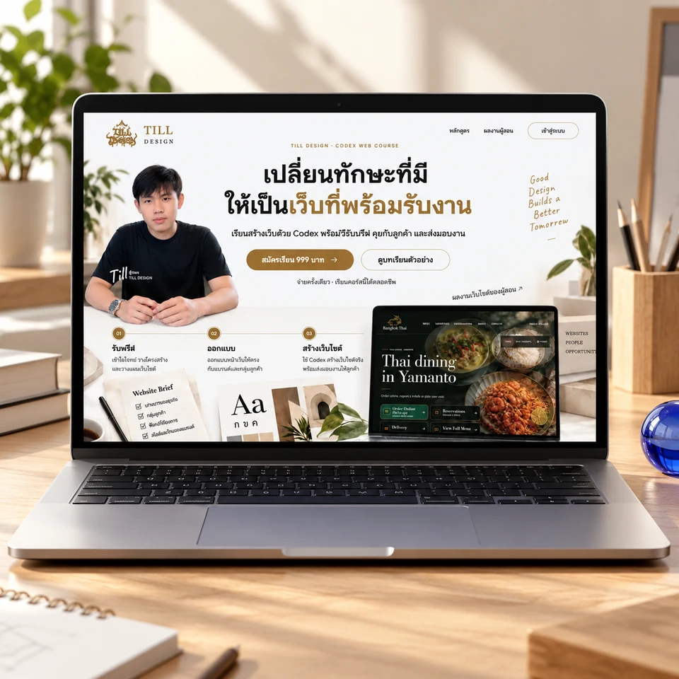 Mockup TILL DESIGN — สร้างเว็บด้วย Codex