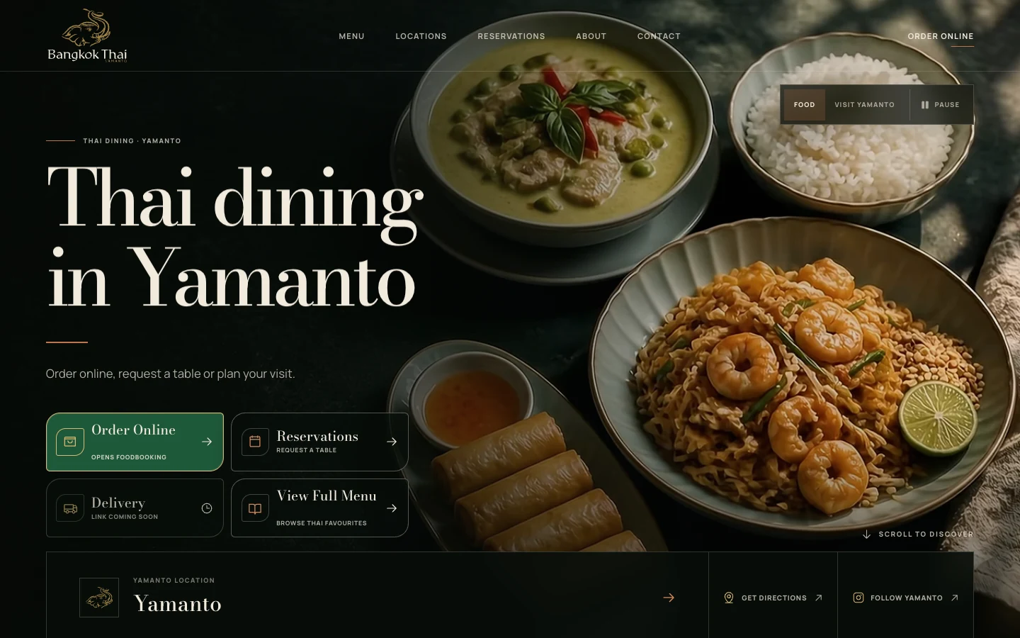 Bangkok Thai Food · ภาพเว็บไซต์